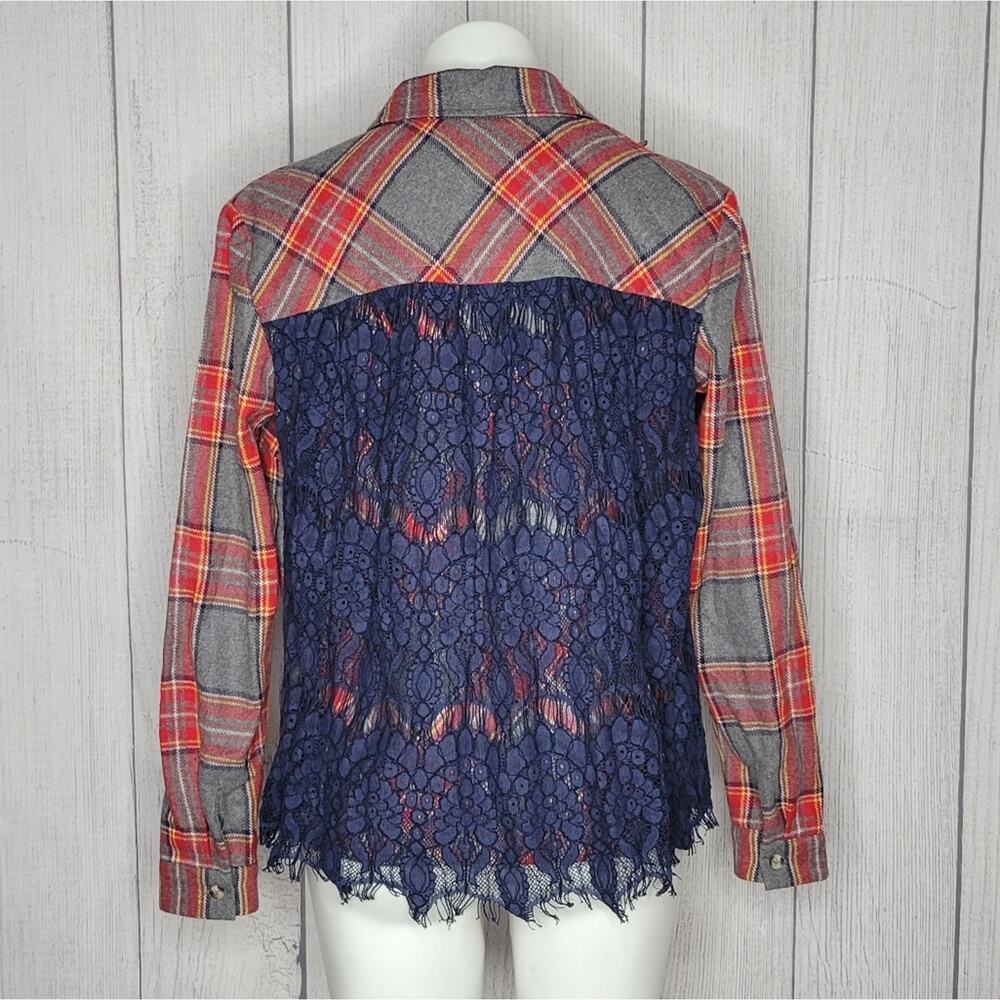 Sundance Wool Blend Button Up Shacket With Lace P… - image 6